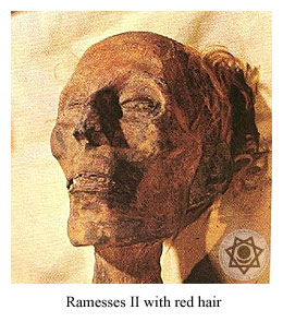 Ramesses II with red hair.